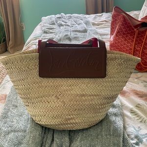 Christian Louboutin straw tote